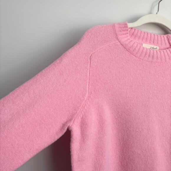 Universal Thread Bubblegum Pink Long Sleeve Cropped Boxy Crewneck Sweater - Picture 5 of 11